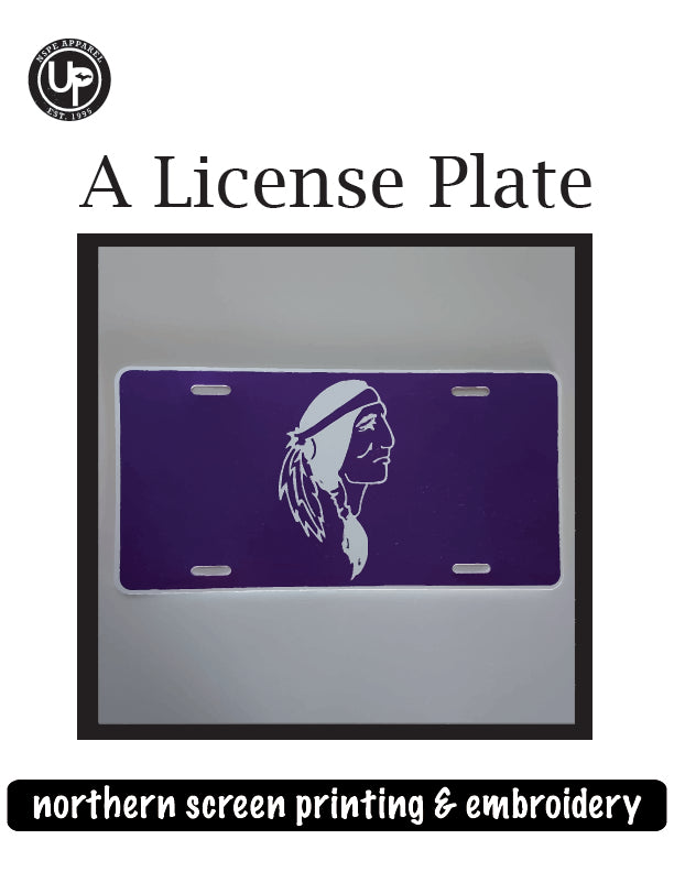 A Gladstone Braves Head License Plate